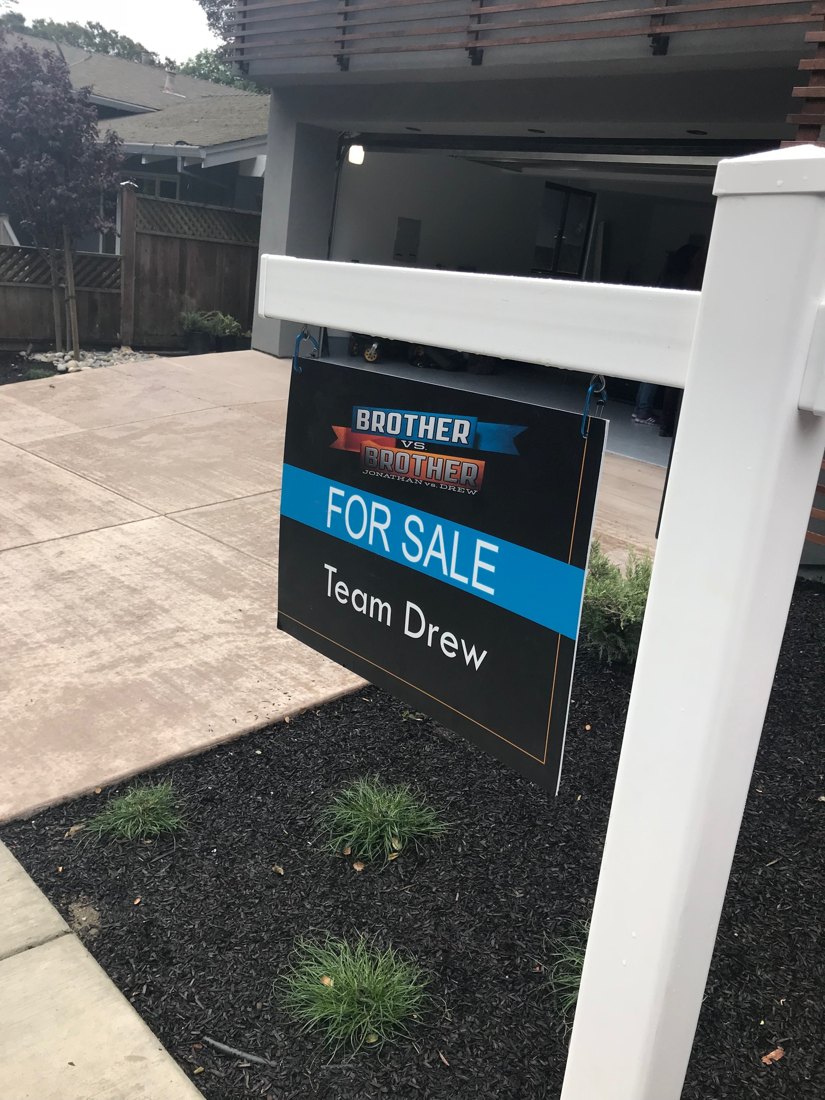 Brother vs. Brother For Sale sign at the El Sobrante property